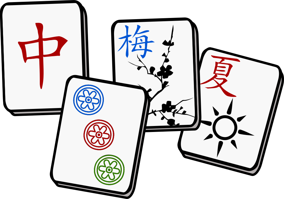 4 mahjong tiles