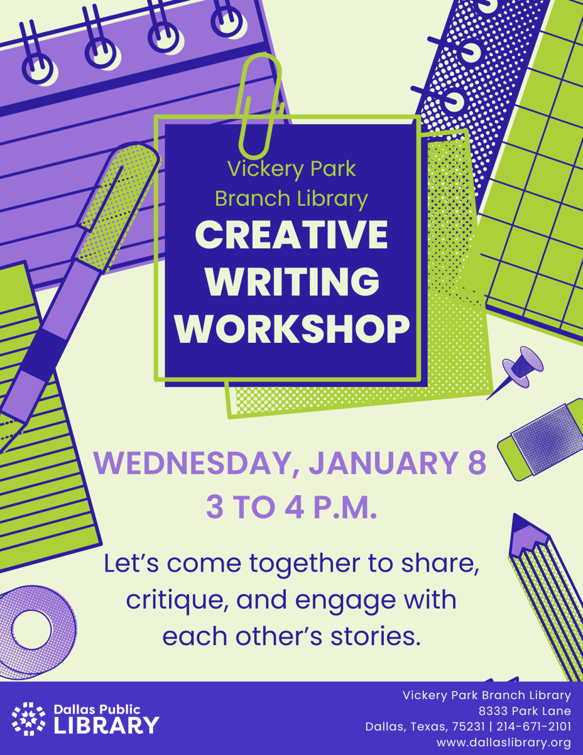 Come together, share, critique each other's writing.