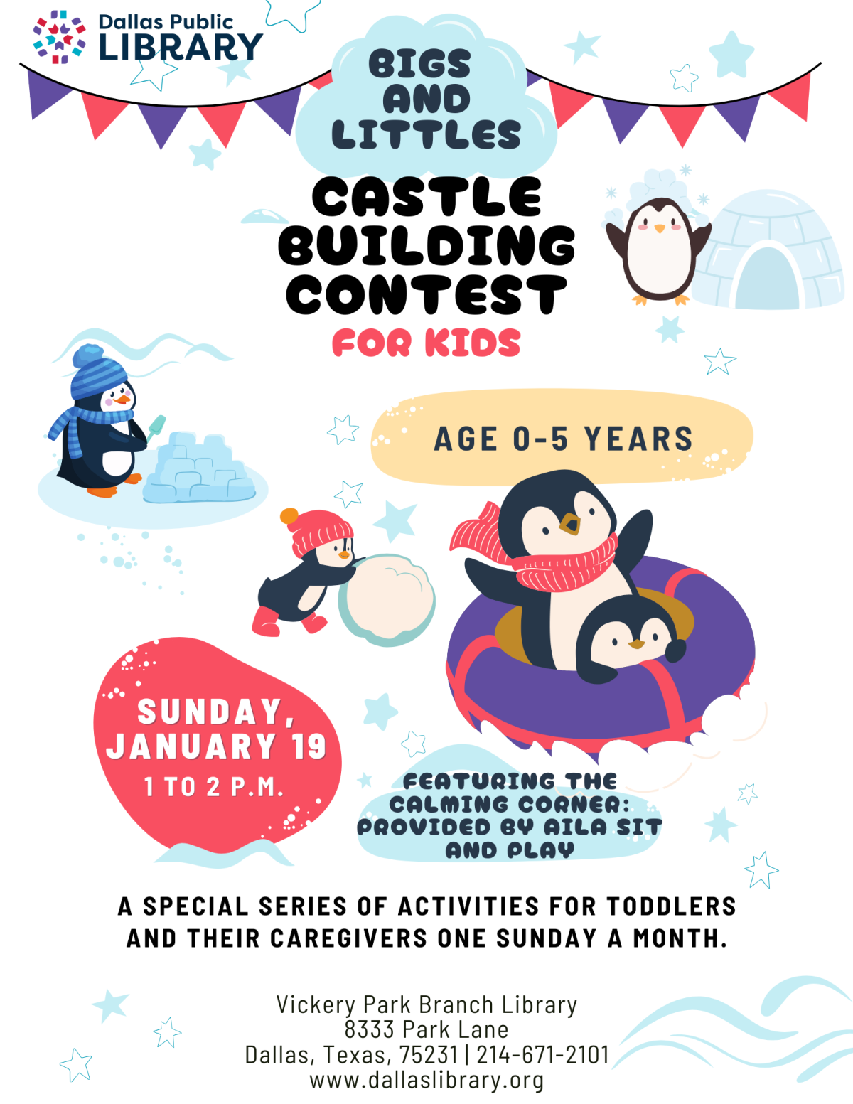 Castle Building Contest for ages 0-5 with their caregivers