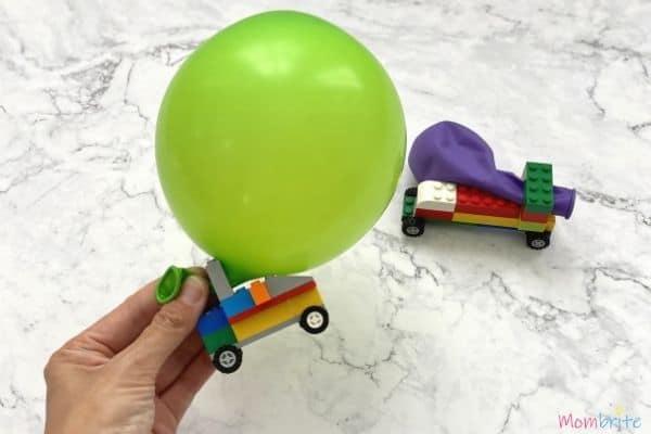 LEGO car with balloon