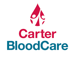 red and blue carter bloocare logo