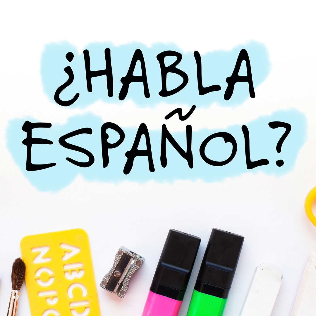 The words "Habla Espanol" on a white background