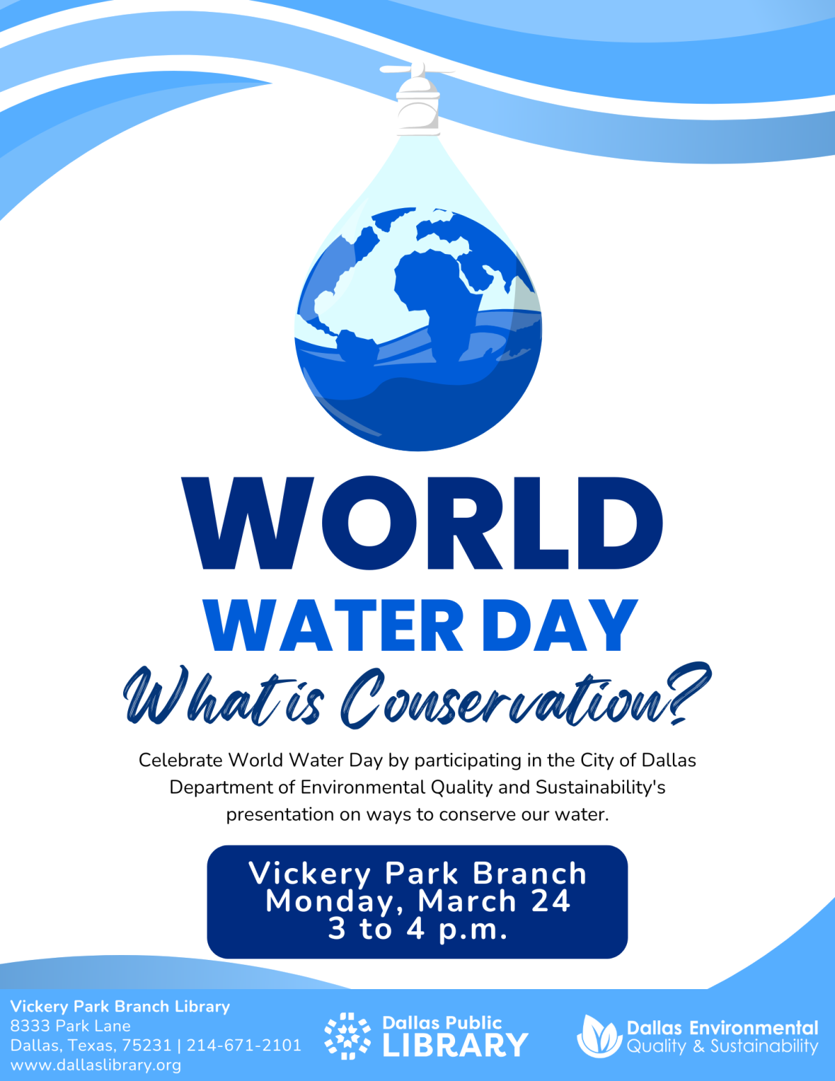 A droplet of water with the world map on it