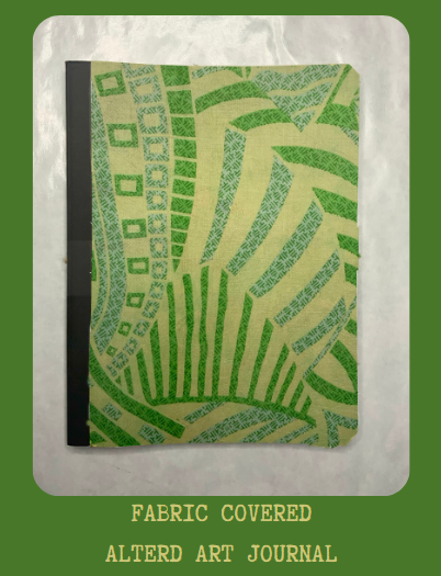 a swatch of green patterned fabric