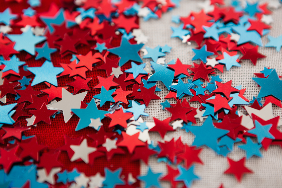 red, white, and blue stars