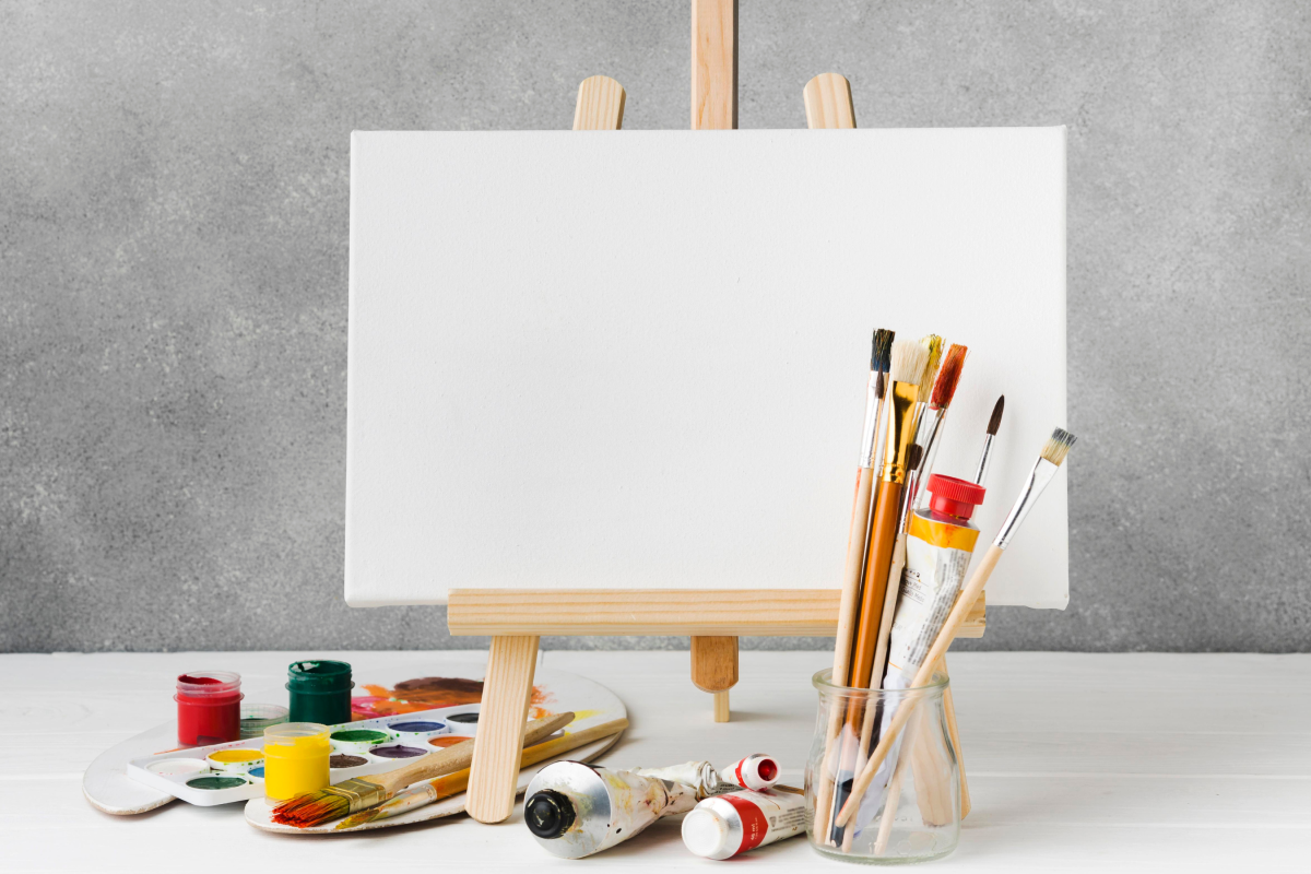 Canvas and paint set