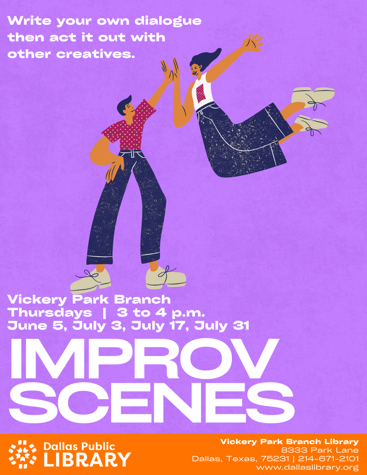 Two people acting out a scene