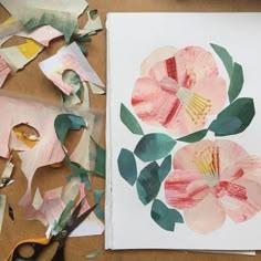 chigiri-e paper collage example