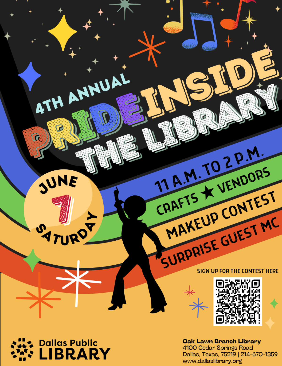 PRIDE Inside the Library Flyer