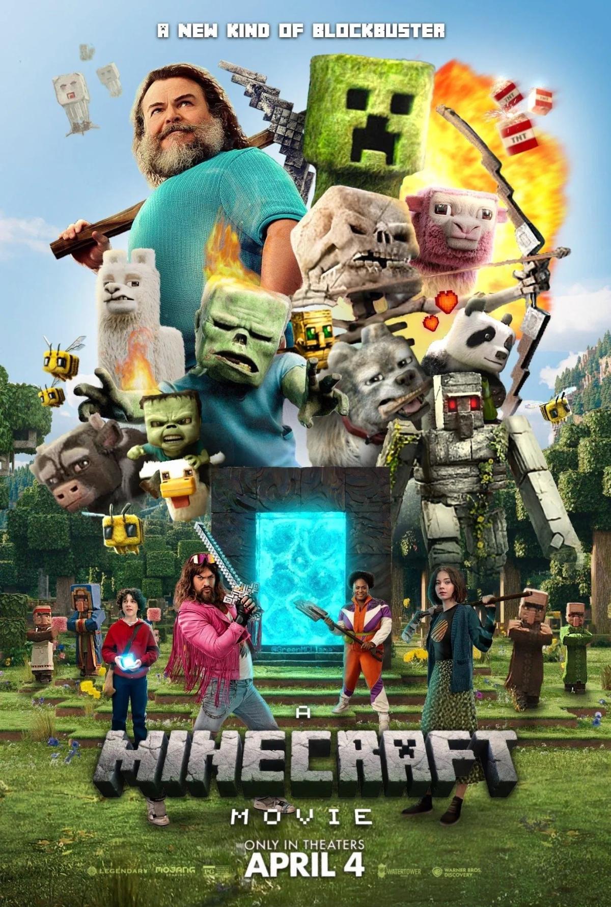 a minecraft movie poster