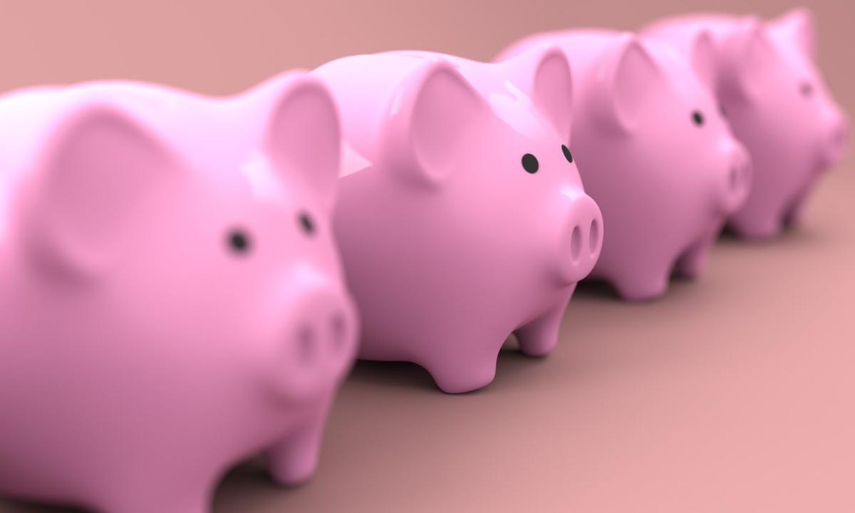 pink piggy banks