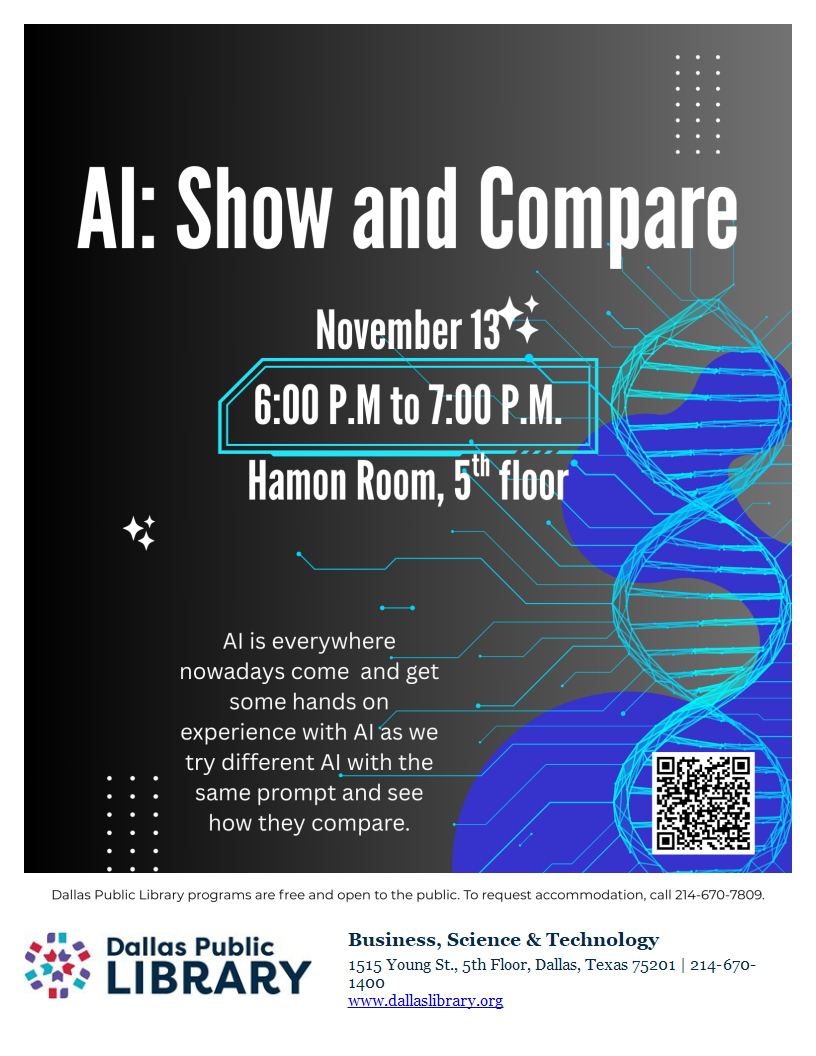 AI: Show and Compare Flyer