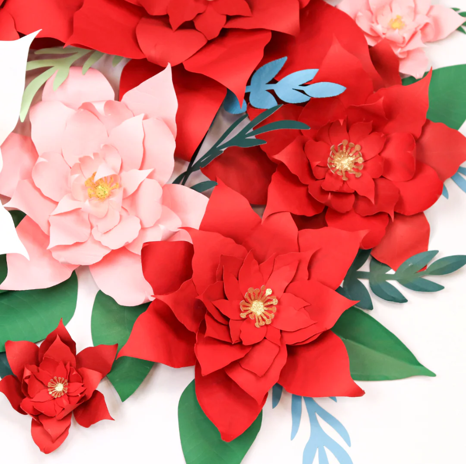 paper poinsettia decorations
