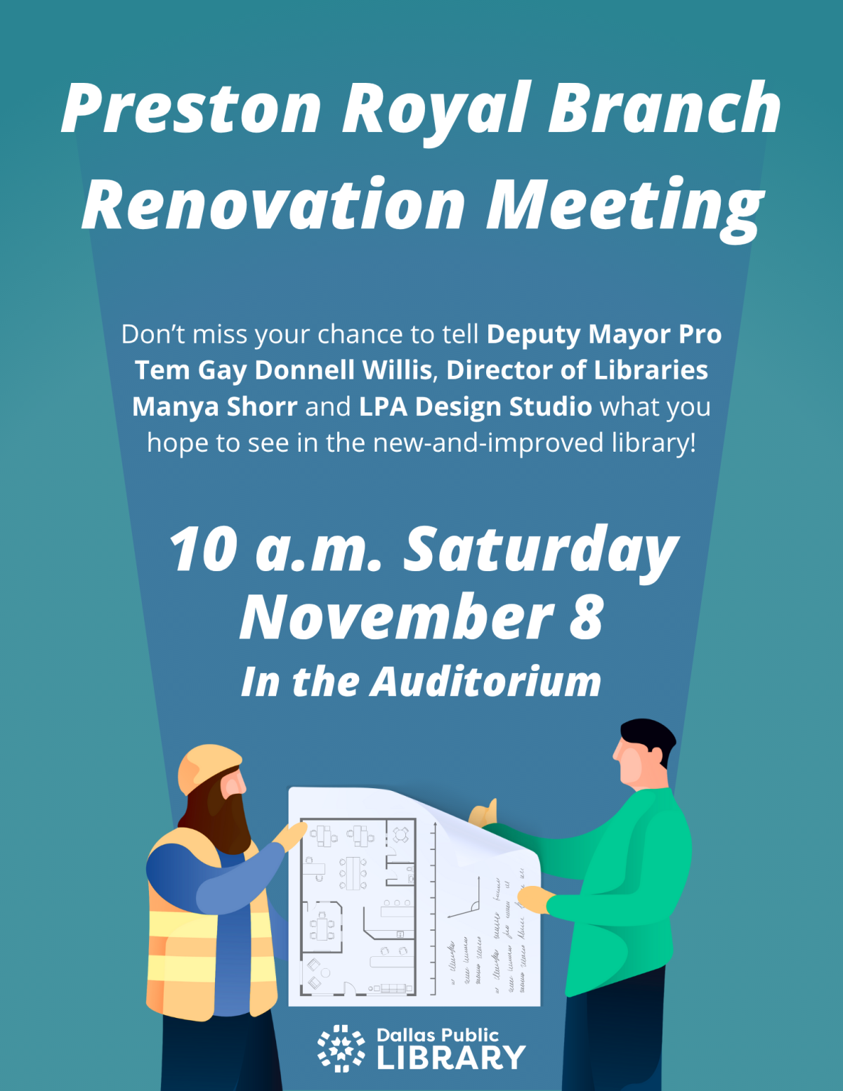 Preston Royal Branch Renovation Meeting
