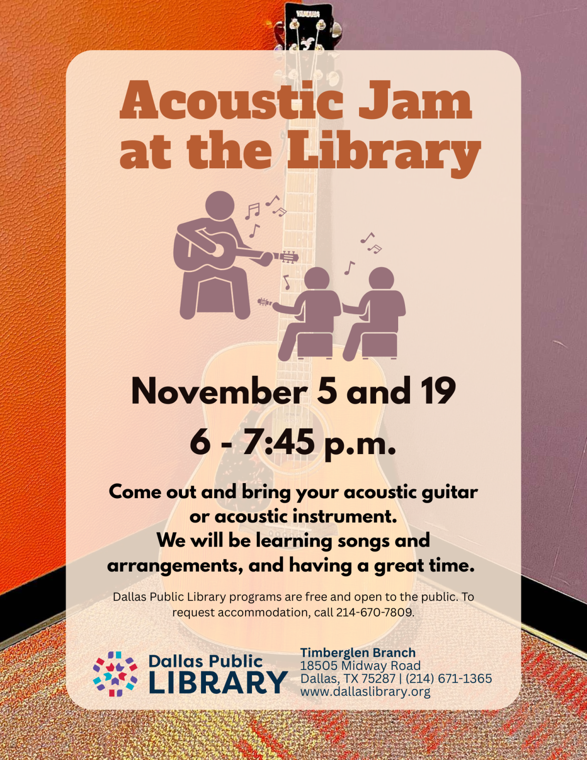 Acoustic Jam at the Library