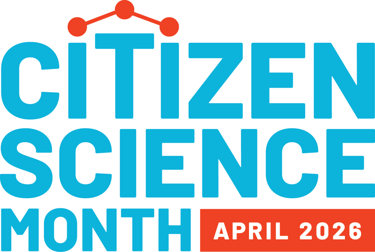Citizen Science Month Logo with "April 2026" text