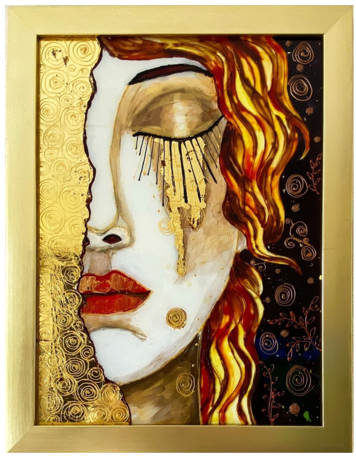 Stained Glass Panel by Gustav Klimt