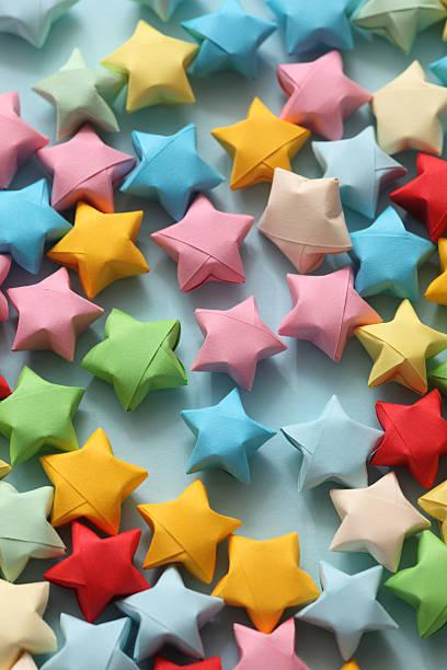 colorful origami stars
