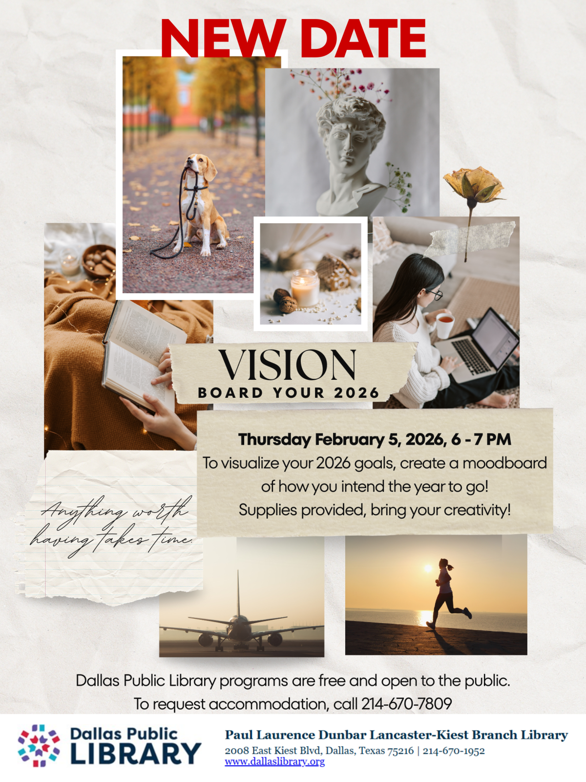 New date, Thursday February 5th 6 to 7 PM