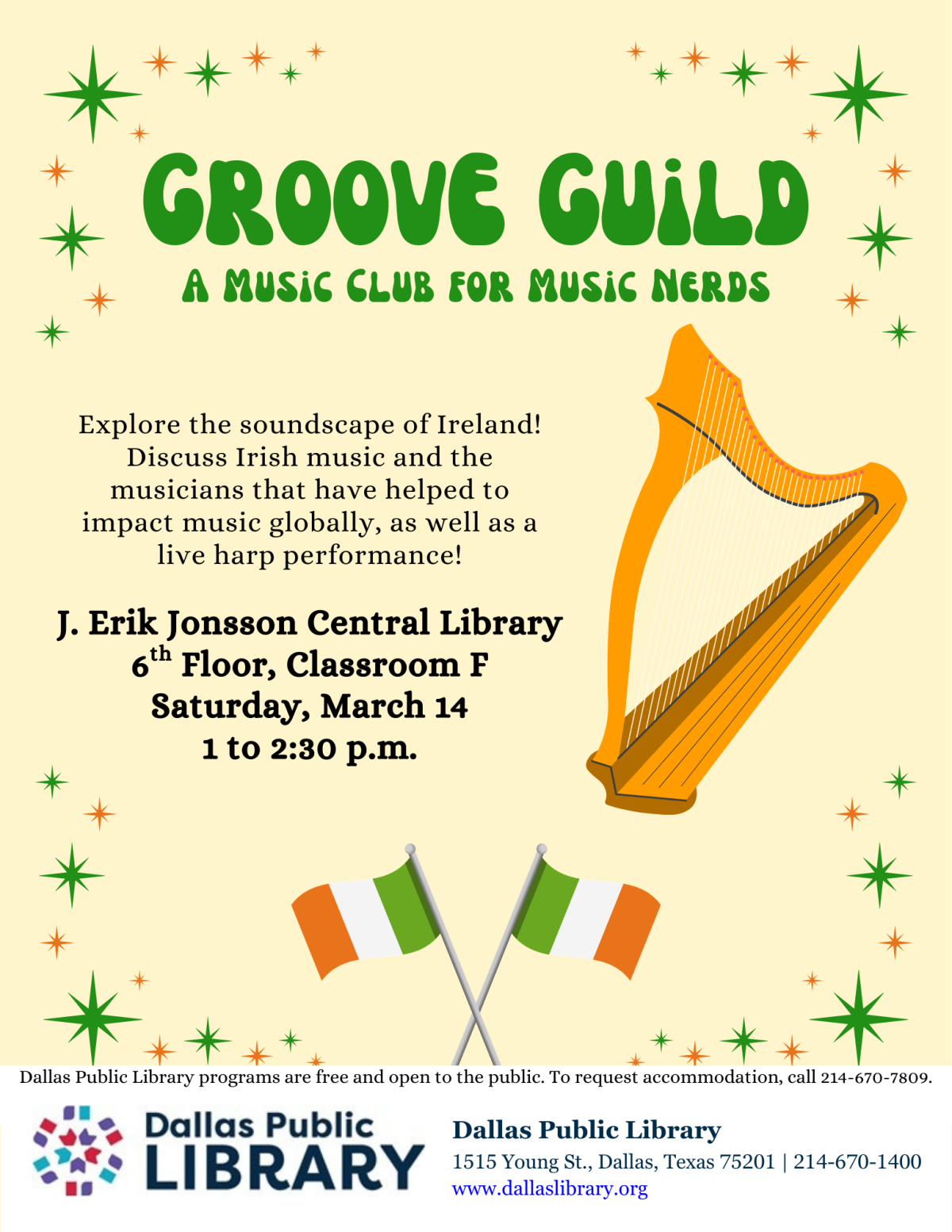 Program flyer with event info